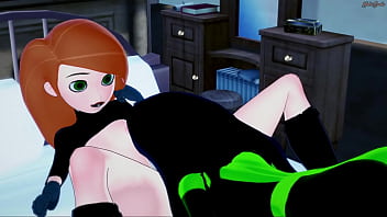 Kim Possible tribs and rubs pussies with her arch nemisis Sheego. Lesbian Cartoon.